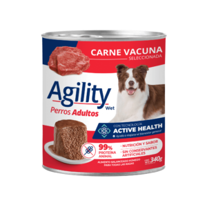 Agility Lata Perros Adultos Carne 340Grs.